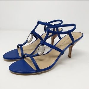 Marc Fisher strappy blue heel sandal